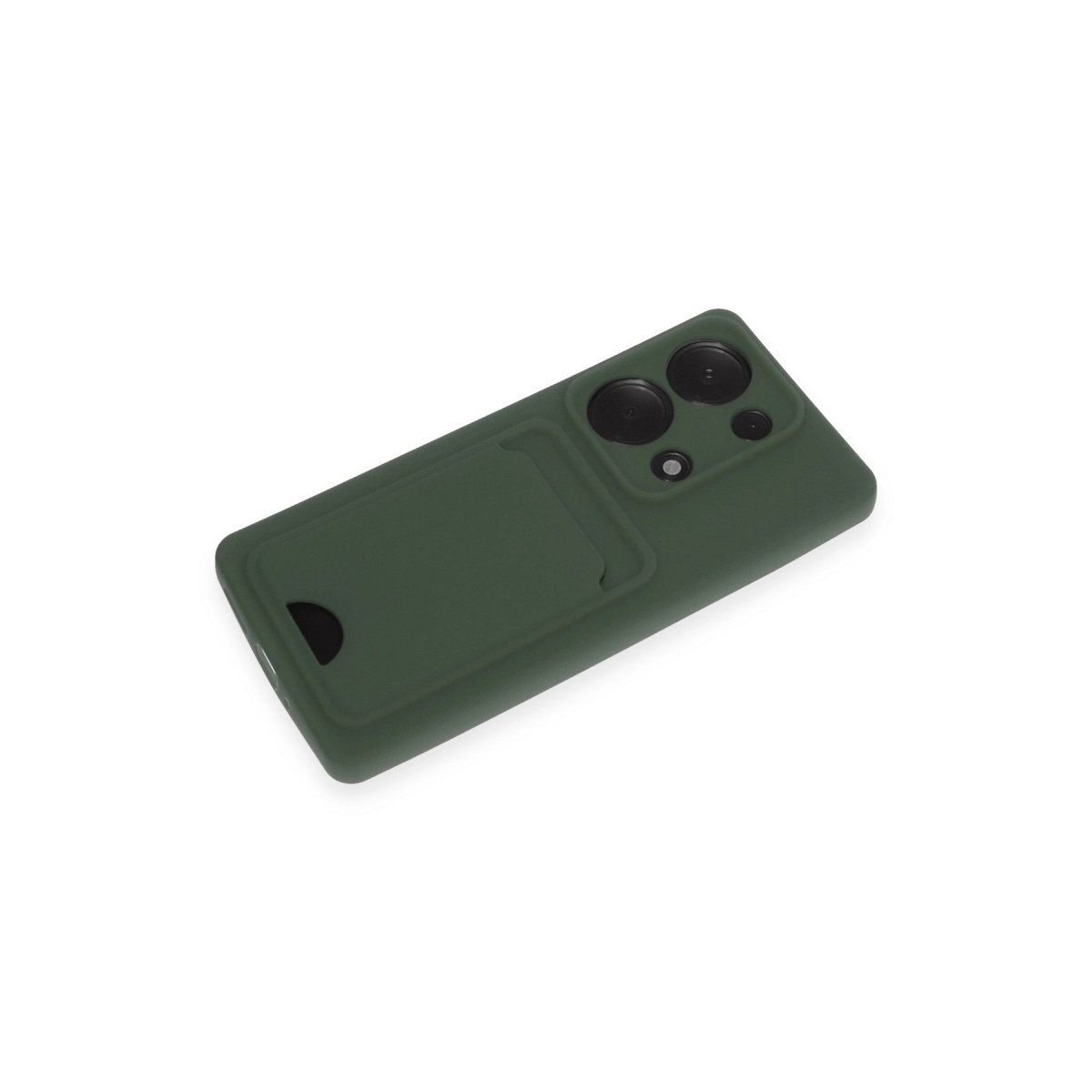 Xiaomi Redmi Note 13 Pro 4g Kılıf Kelvin Kartvizitli Silikon - Koyu Yeşil Xiaomi Redmi Note 13 Pro 4g Kılıf Kelvin Kartvizitli Silikon - Koyu Yeşil