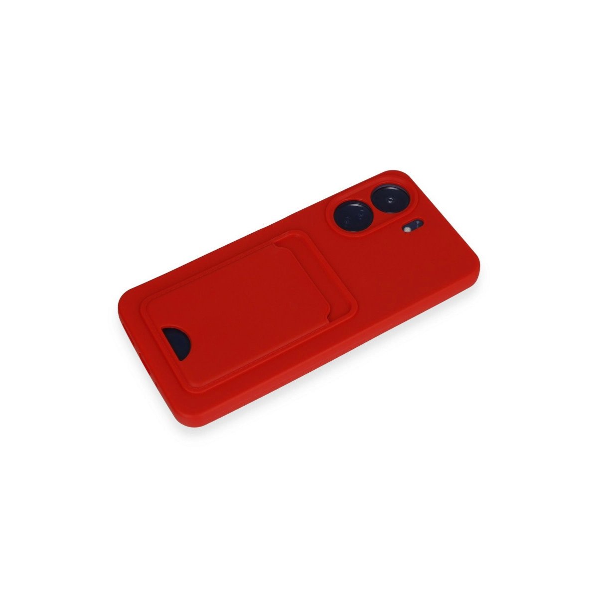 Xiaomi Redmi 13c Kılıf Kelvin Kartvizitli Silikon - Kırmızı Xiaomi Redmi 13c Kılıf Kelvin Kartvizitli Silikon - Kırmızı