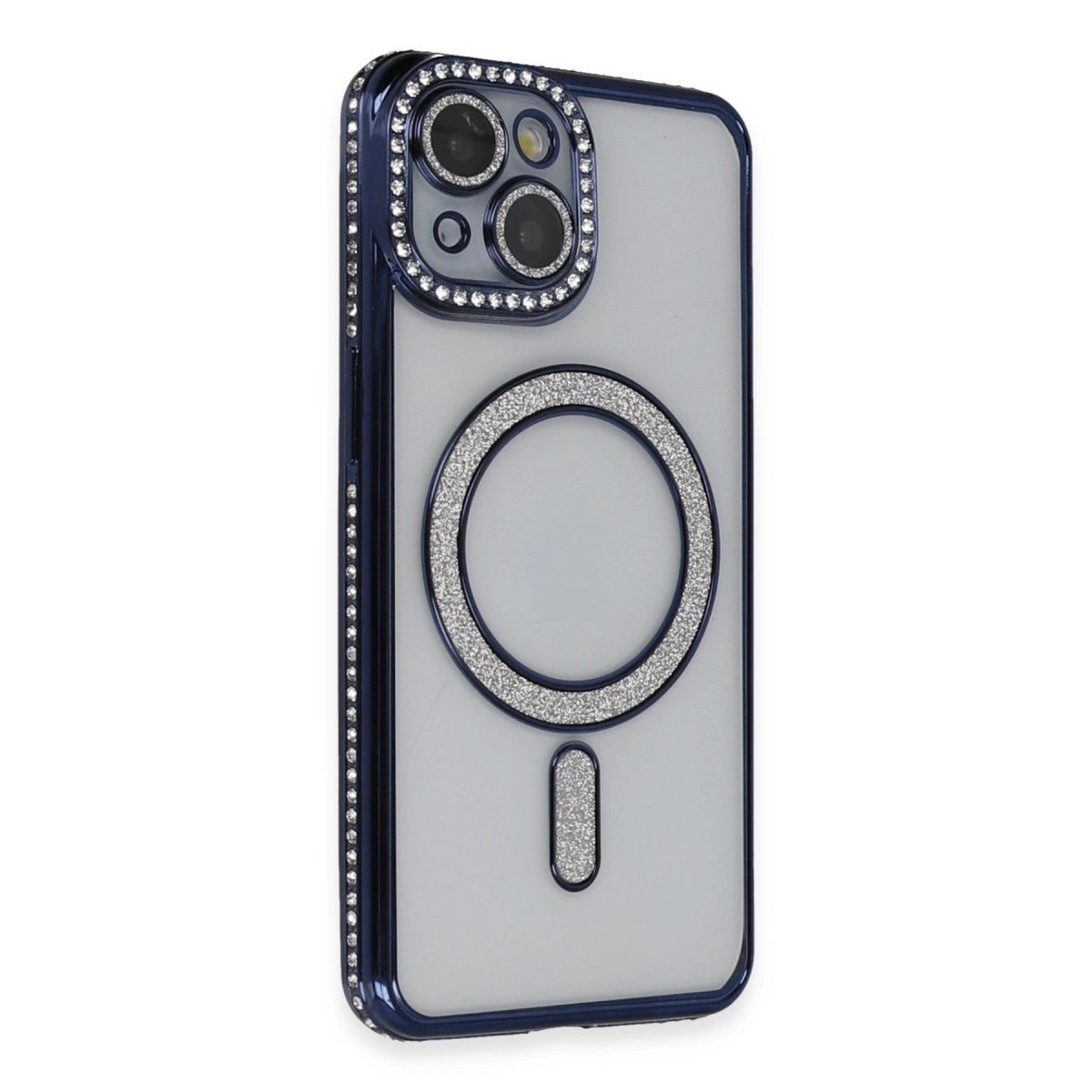 İphone 14 Kılıf Joke Simli Magneticsafe Kılıf - Lacivert İphone 14 Kılıf Joke Simli Magneticsafe Kılıf - Lacivert