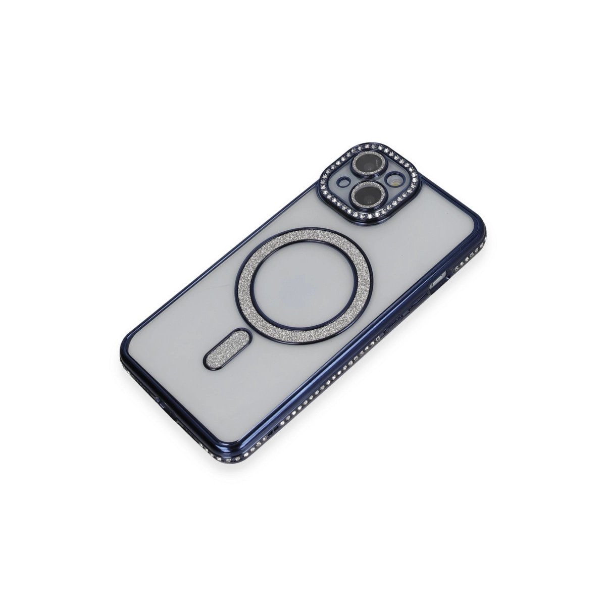 İphone 14 Kılıf Joke Simli Magneticsafe Kılıf - Lacivert İphone 14 Kılıf Joke Simli Magneticsafe Kılıf - Lacivert
