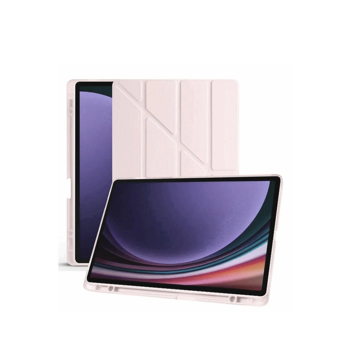Samsung Galaxy X610 Tab S9 Fe Plus 12.4 Kılıf Kalemlikli Mars Tablet Kılıfı - Rose Gold Samsung Galaxy X610 Tab S9 Fe Plus 12.4 Kılıf Kalemlikli Mars Tablet Kılıfı - Rose Gold