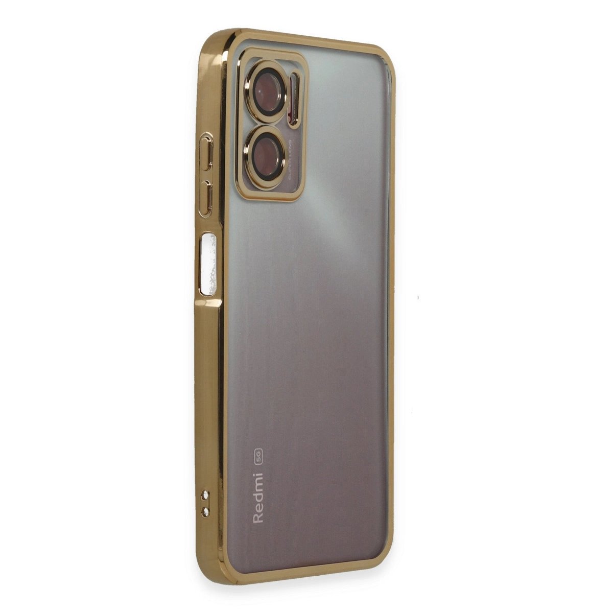 Xiaomi Redmi Note 11e Kılıf Razer Lensli Silikon - Gold Xiaomi Redmi Note 11e Kılıf Razer Lensli Silikon - Gold