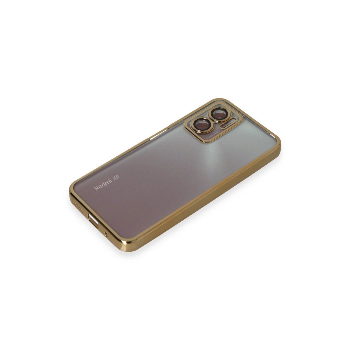 Xiaomi Redmi Note 11e Kılıf Razer Lensli Silikon - Gold Xiaomi Redmi Note 11e Kılıf Razer Lensli Silikon - Gold