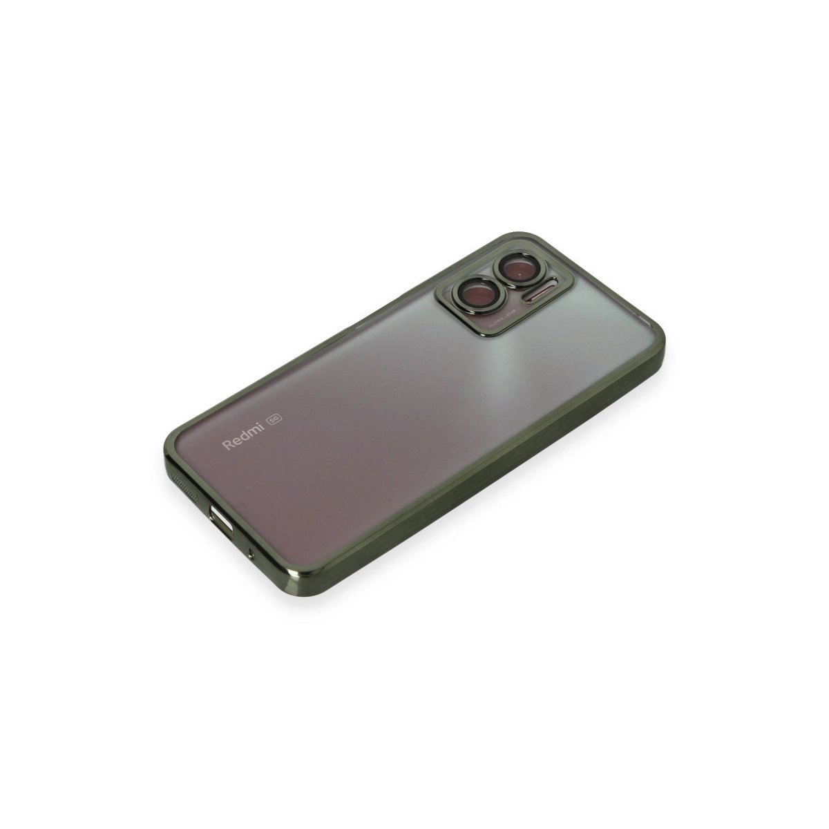 Xiaomi Redmi Note 11e Kılıf Razer Lensli Silikon - Yeşil