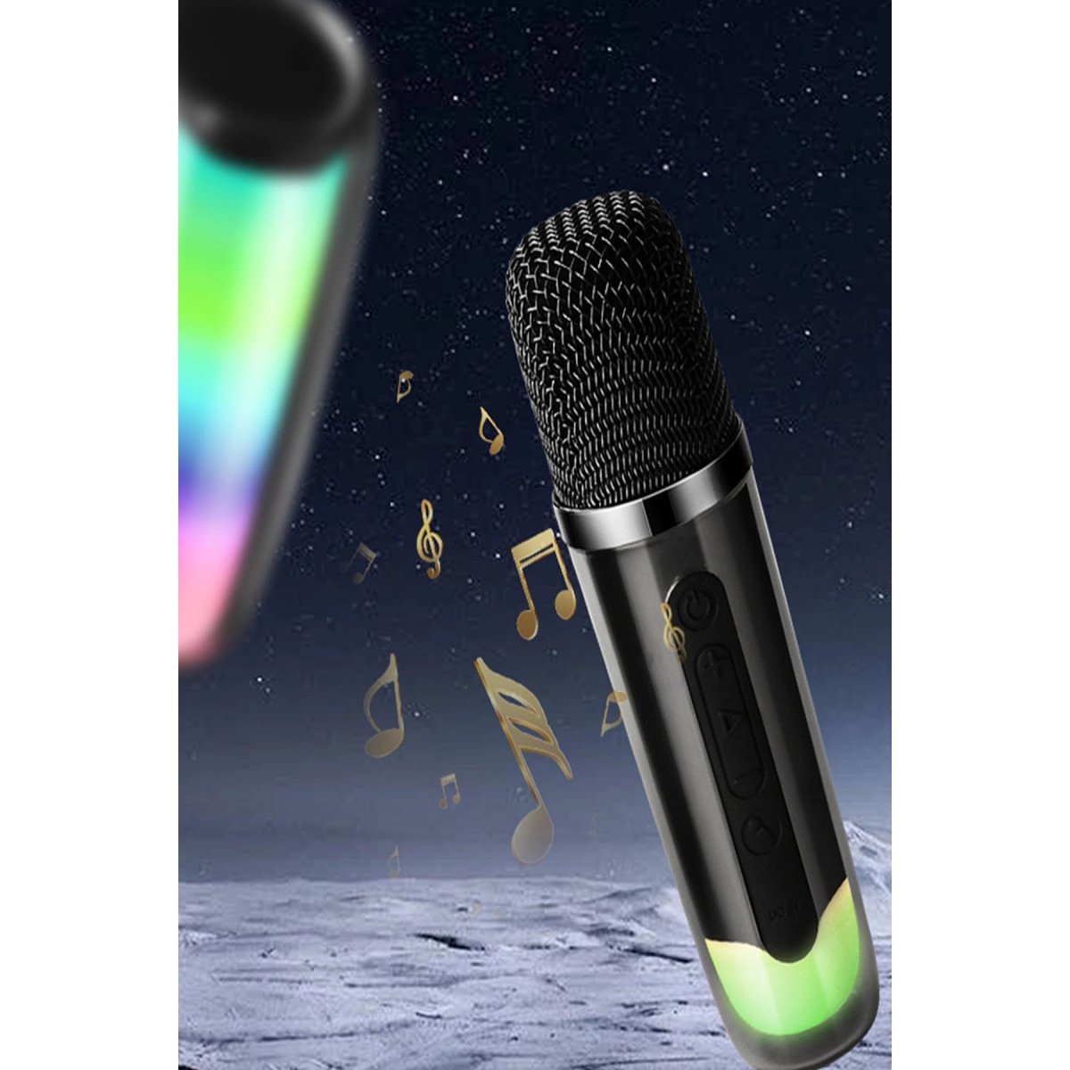 Pluse 7 Mikrofonlu Rgb Kablosuz Hoparlör - Beyaz Pluse 7 Mikrofonlu Rgb Kablosuz Hoparlör - Beyaz