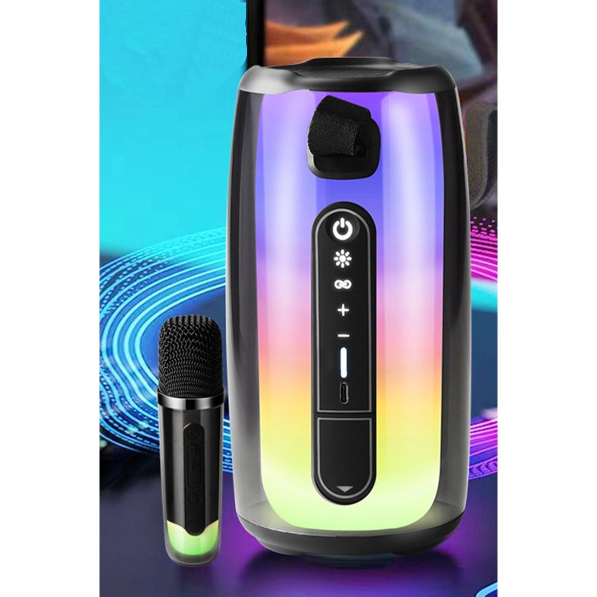 Pluse 7 Mikrofonlu Rgb Kablosuz Hoparlör - Beyaz Pluse 7 Mikrofonlu Rgb Kablosuz Hoparlör - Beyaz