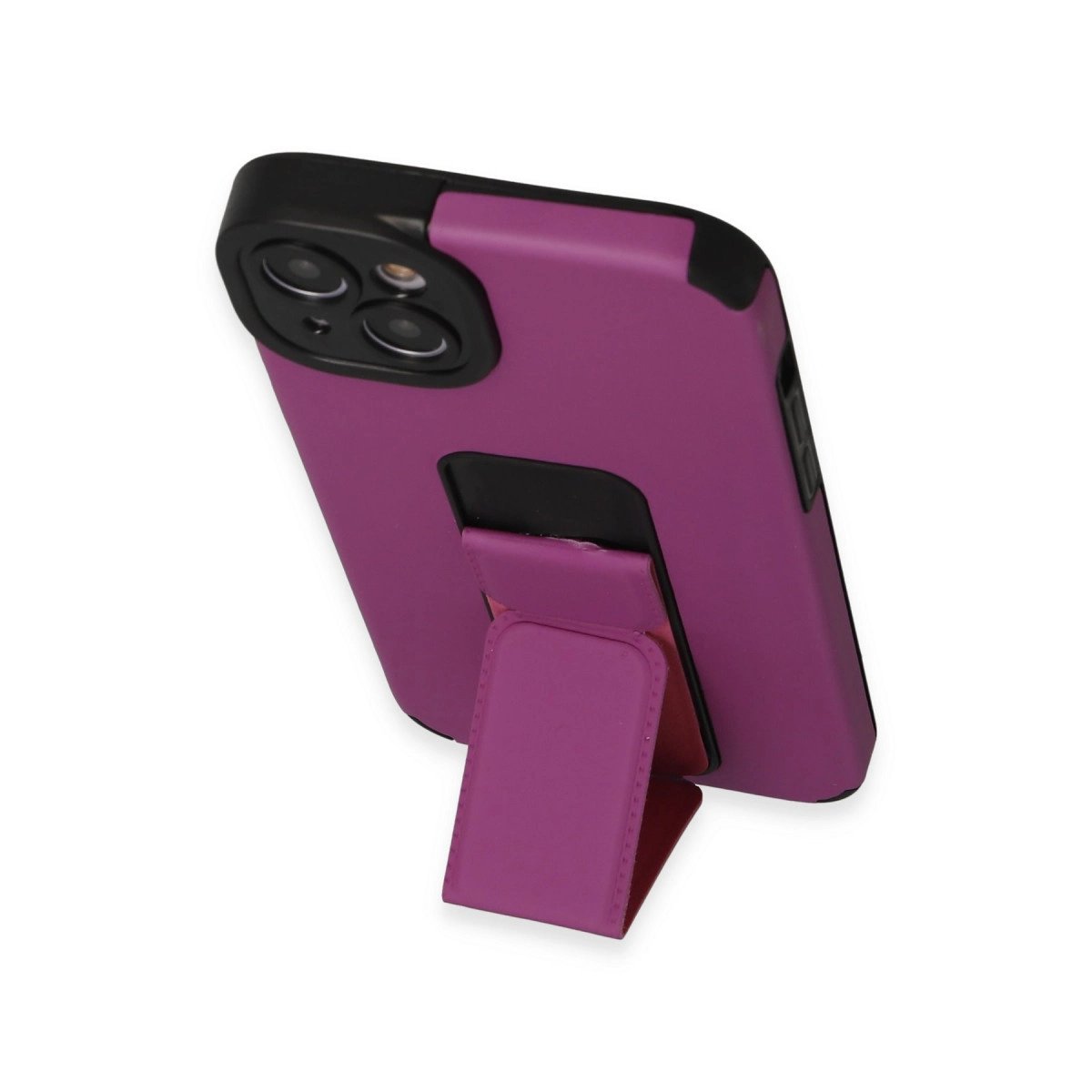 İphone 14 Plus Kılıf Mega Standlı Silikon - Mor İphone 14 Plus Kılıf Mega Standlı Silikon - Mor