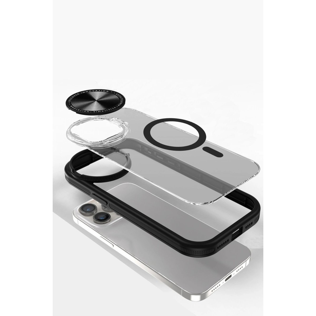 İphone 11 Kılıf Teleskop Lens Magsafe Silikon Kapak - Siyah İphone 11 Kılıf Teleskop Lens Magsafe Silikon Kapak - Siyah