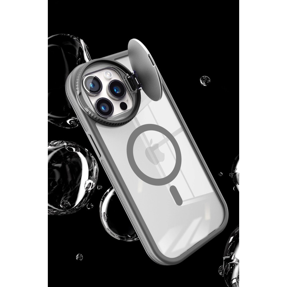 İphone 14 Pro Max Kılıf Teleskop Lens Magsafe Silikon Kapak - Lacivert