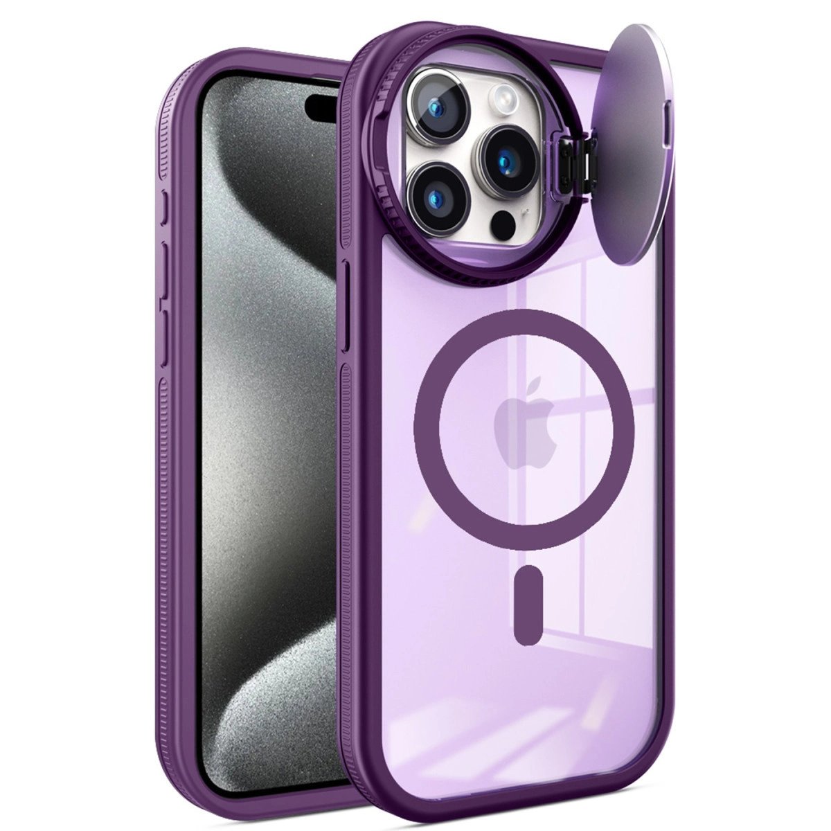 İphone 14 Pro Max Kılıf Teleskop Lens Magsafe Silikon Kapak - Derin Mor İphone 14 Pro Max Kılıf Teleskop Lens Magsafe Silikon Kapak - Derin Mor
