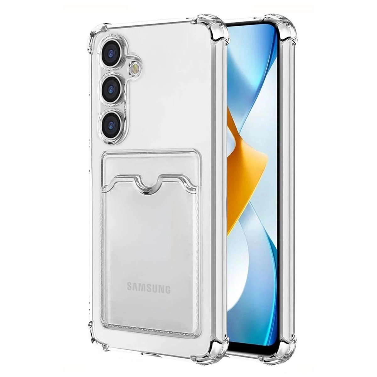 Samsung Galaxy S24 Plus Kılıf Kart Şeffaf Silikon - Şeffaf Samsung Galaxy S24 Plus Kılıf Kart Şeffaf Silikon - Şeffaf