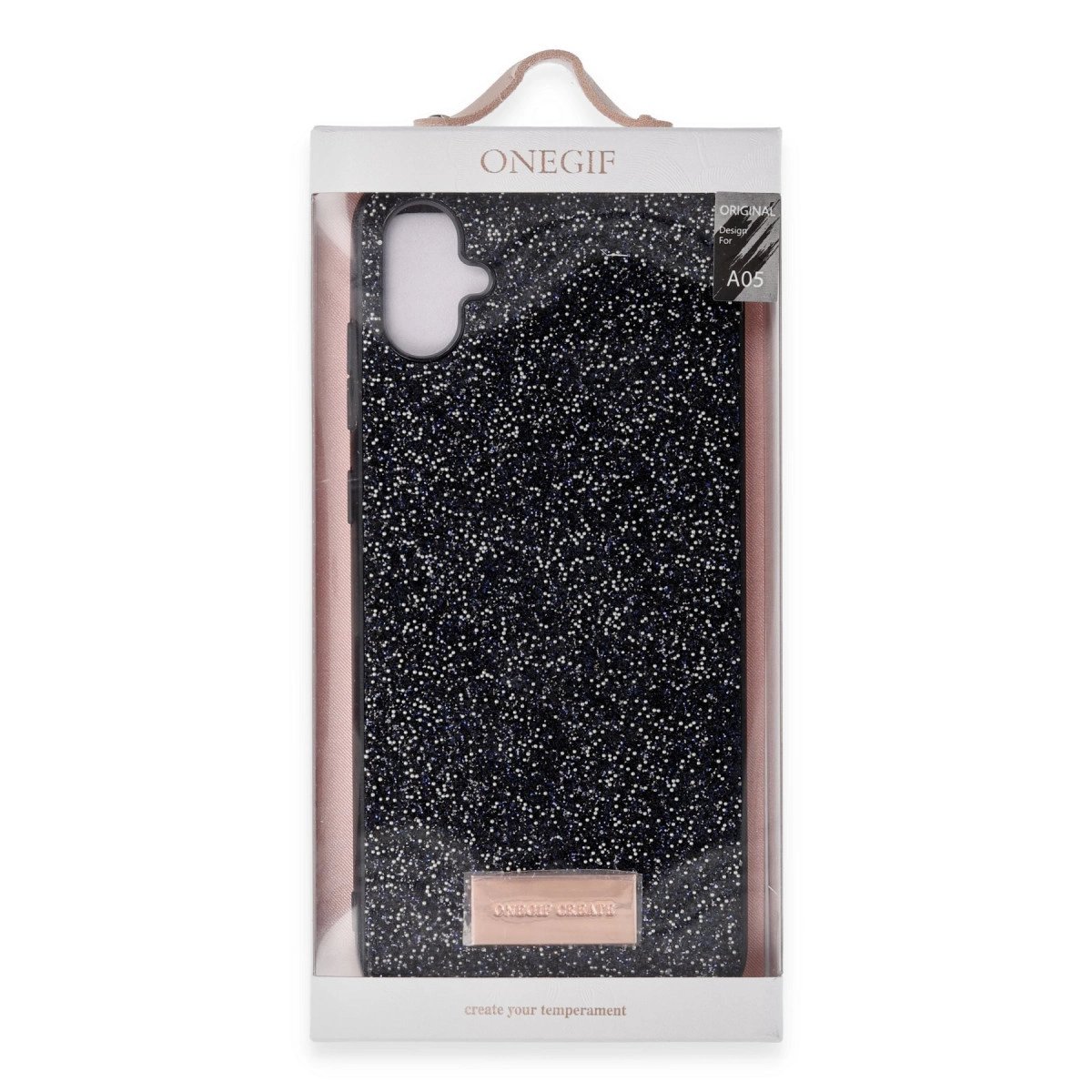 Onegif Samsung Galaxy A05 Bright Simli Kapak - Gold Onegif Samsung Galaxy A05 Bright Simli Kapak - Gold