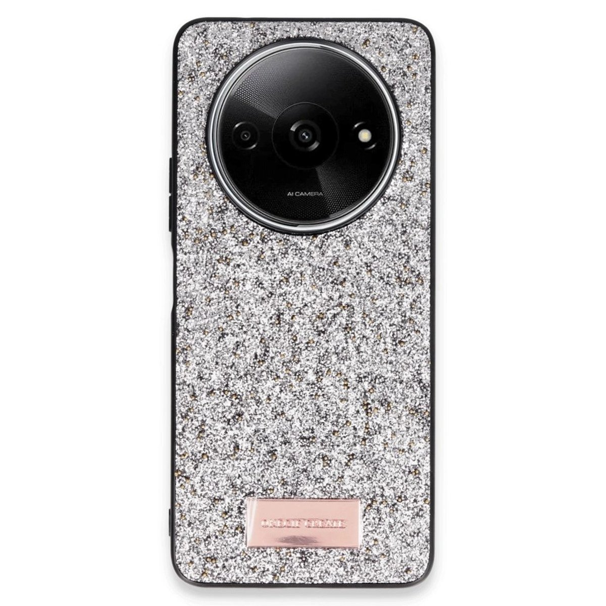 Onegif Xiaomi Redmi A3 4g Bright Simli Kapak - Gümüş Onegif Xiaomi Redmi A3 4g Bright Simli Kapak - Gümüş