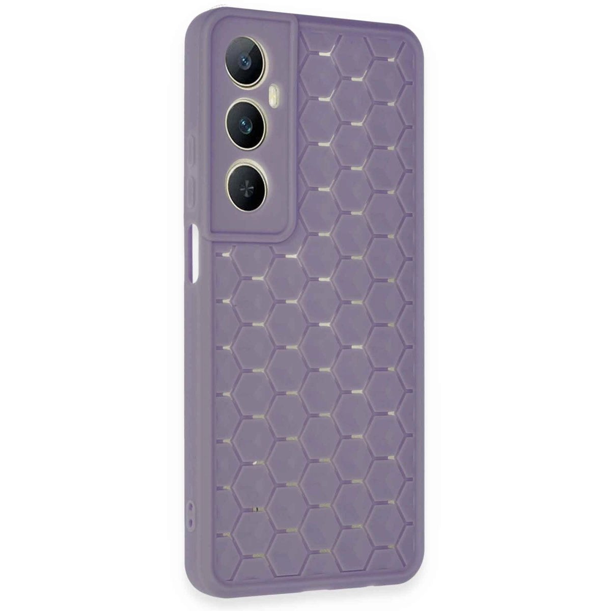 Realme C65 Kılıf Petek Silikon Kapak - Lila Realme C65 Kılıf Petek Silikon Kapak - Lila