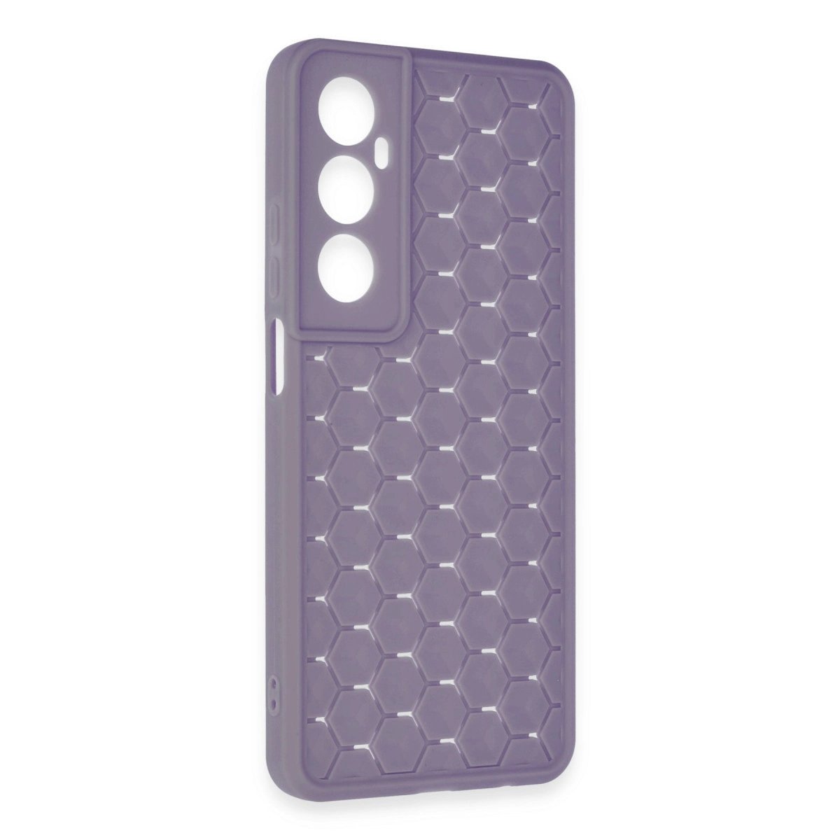 Realme C65 Kılıf Petek Silikon Kapak - Lila Realme C65 Kılıf Petek Silikon Kapak - Lila