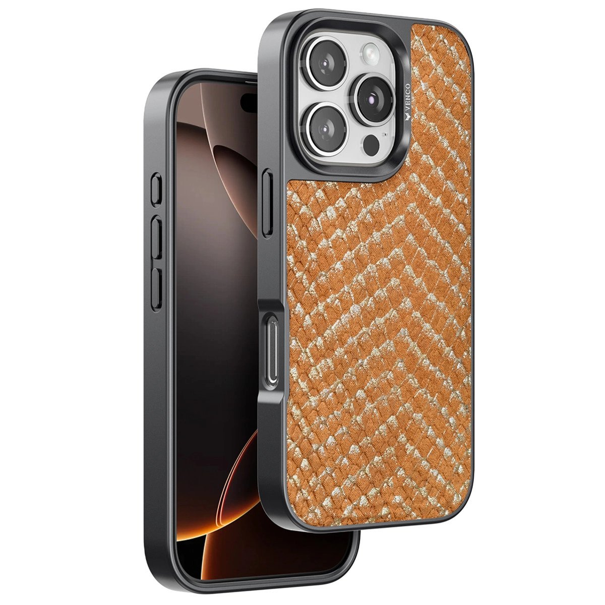 Venco İphone 16 Pro Max Viper Kapak - Kahverengi Venco İphone 16 Pro Max Viper Kapak - Kahverengi