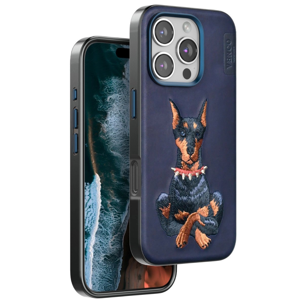 Venco İphone 16 Pro Perma Desenli Kapak - Lacivert