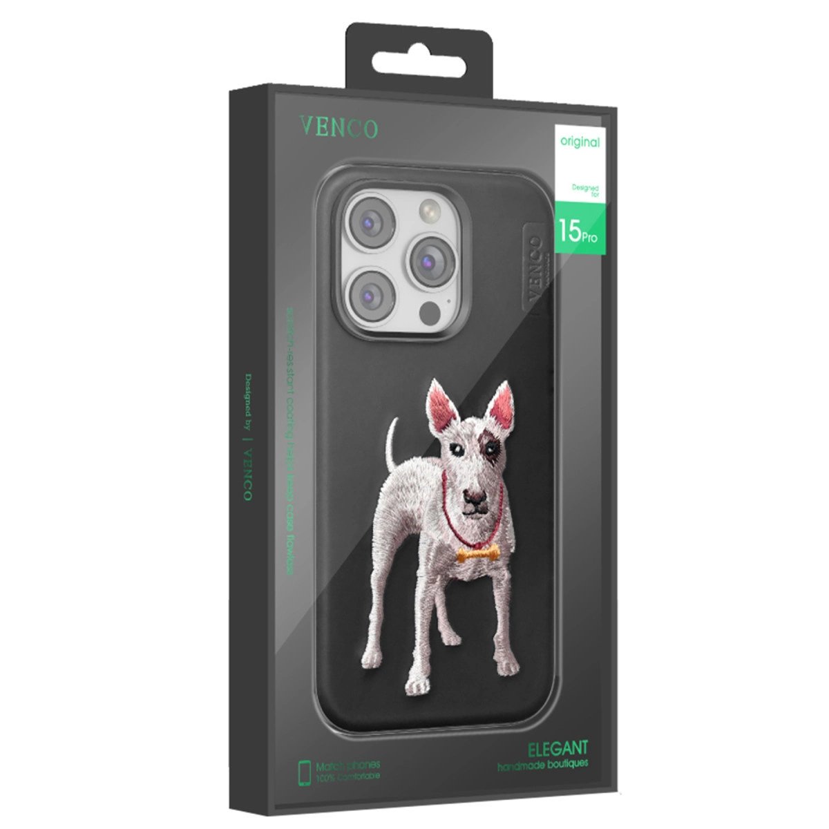 Venco İphone 16 Pro Max Perma Desenli Kapak - Siyah Venco İphone 16 Pro Max Perma Desenli Kapak - Siyah
