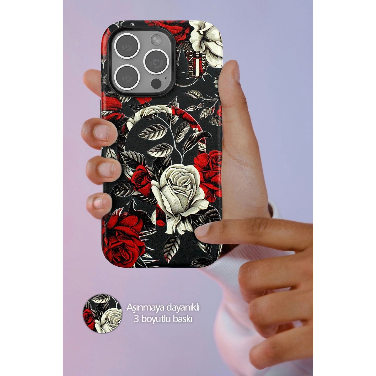Onegif İphone 14 Pro Max Flower Series Magsafe Kapak - Pembe Onegif İphone 14 Pro Max Flower Series Magsafe Kapak - Pembe