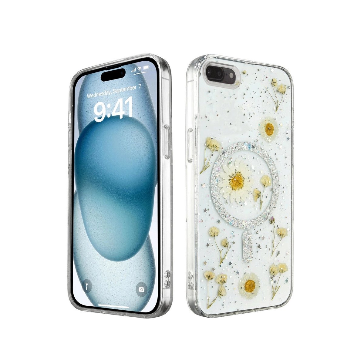 İphone 7 Plus Kılıf Daisy Simli Magsafe Kapak - Gümüş İphone 7 Plus Kılıf Daisy Simli Magsafe Kapak - Gümüş