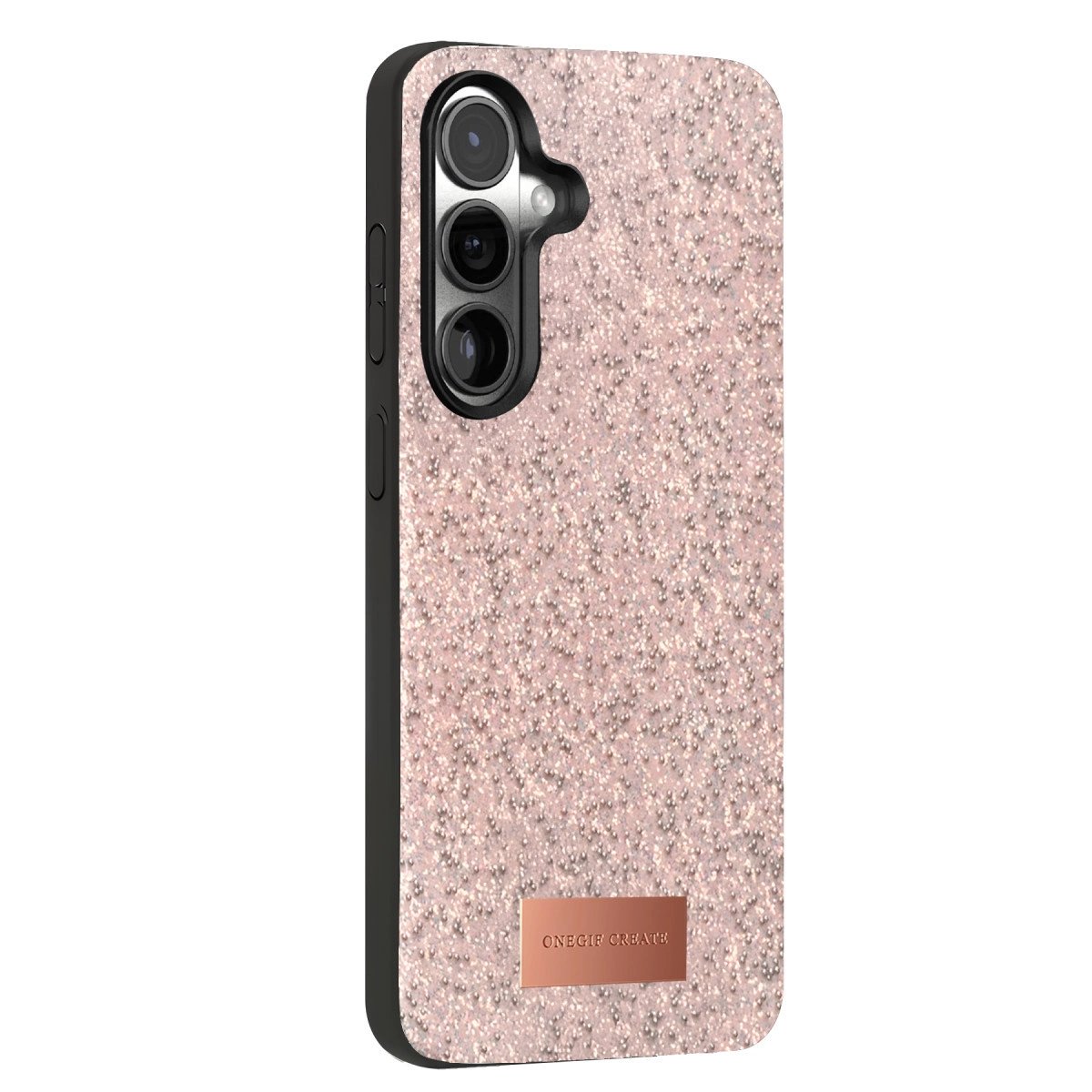 Onegif Samsung Galaxy S24 Fe Bright Simli Kapak - Pembe Onegif Samsung Galaxy S24 Fe Bright Simli Kapak - Pembe