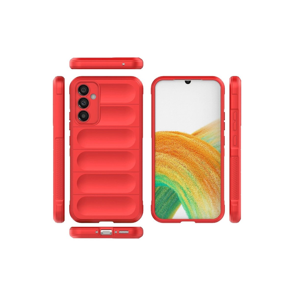 Samsung Galaxy A05s Kılıf Optimum Silikon - Kırmızı Samsung Galaxy A05s Kılıf Optimum Silikon - Kırmızı