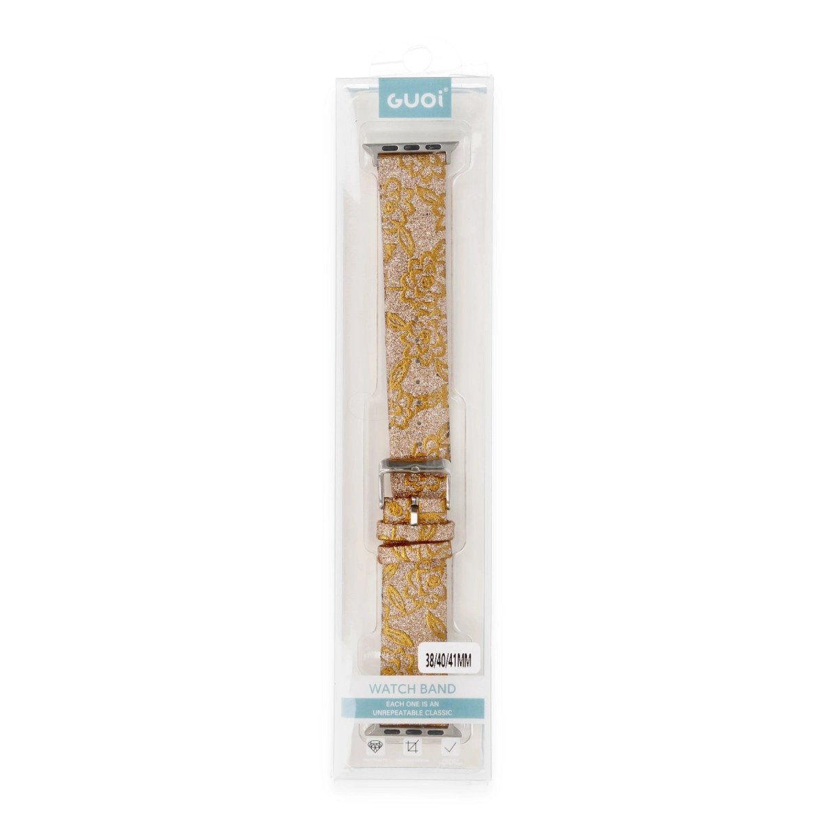 Apple Watch 38mm Creeper Desenli Kordon - Gold