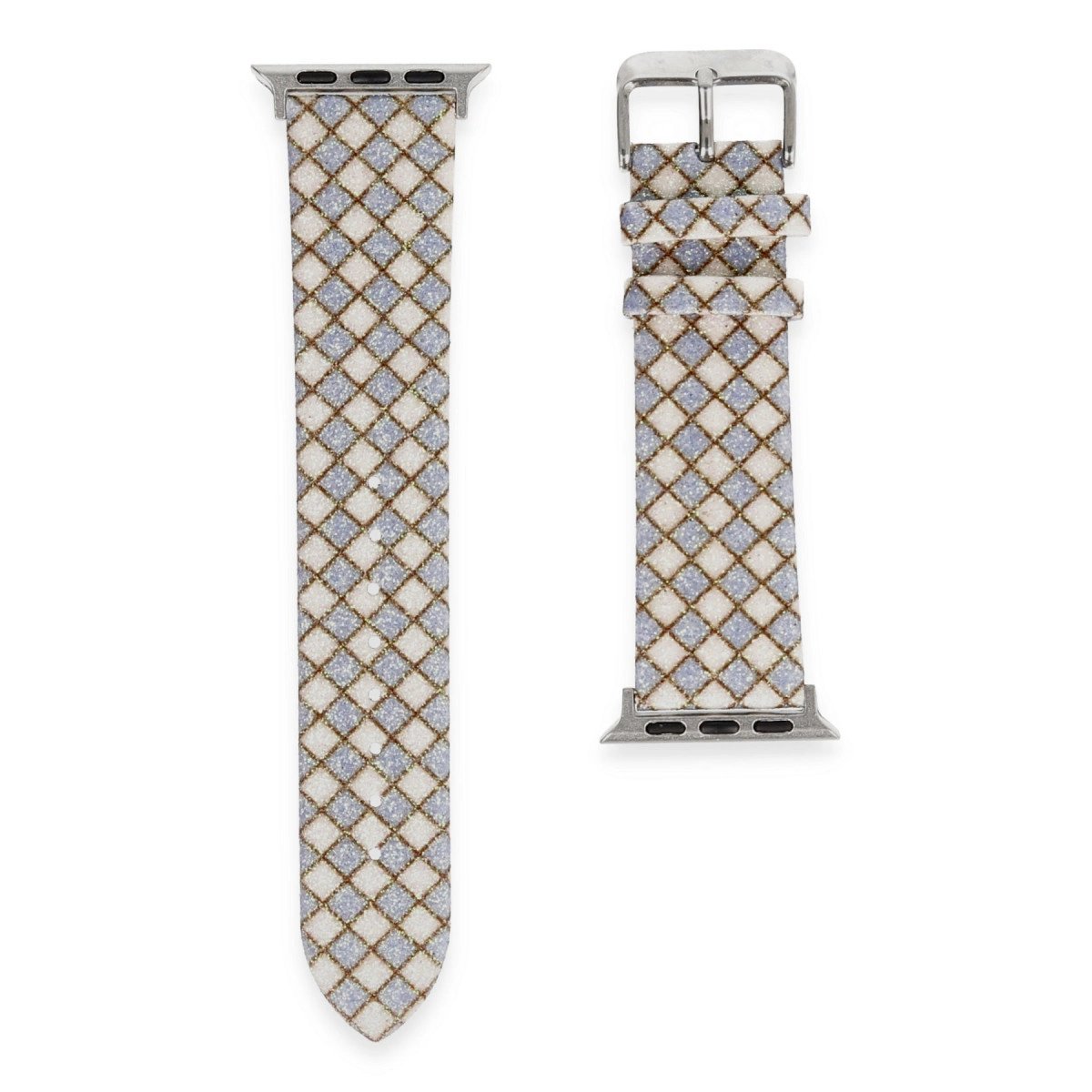 Apple Watch 42mm Karo Motif Kordon - Lila Apple Watch 42mm Karo Motif Kordon - Lila