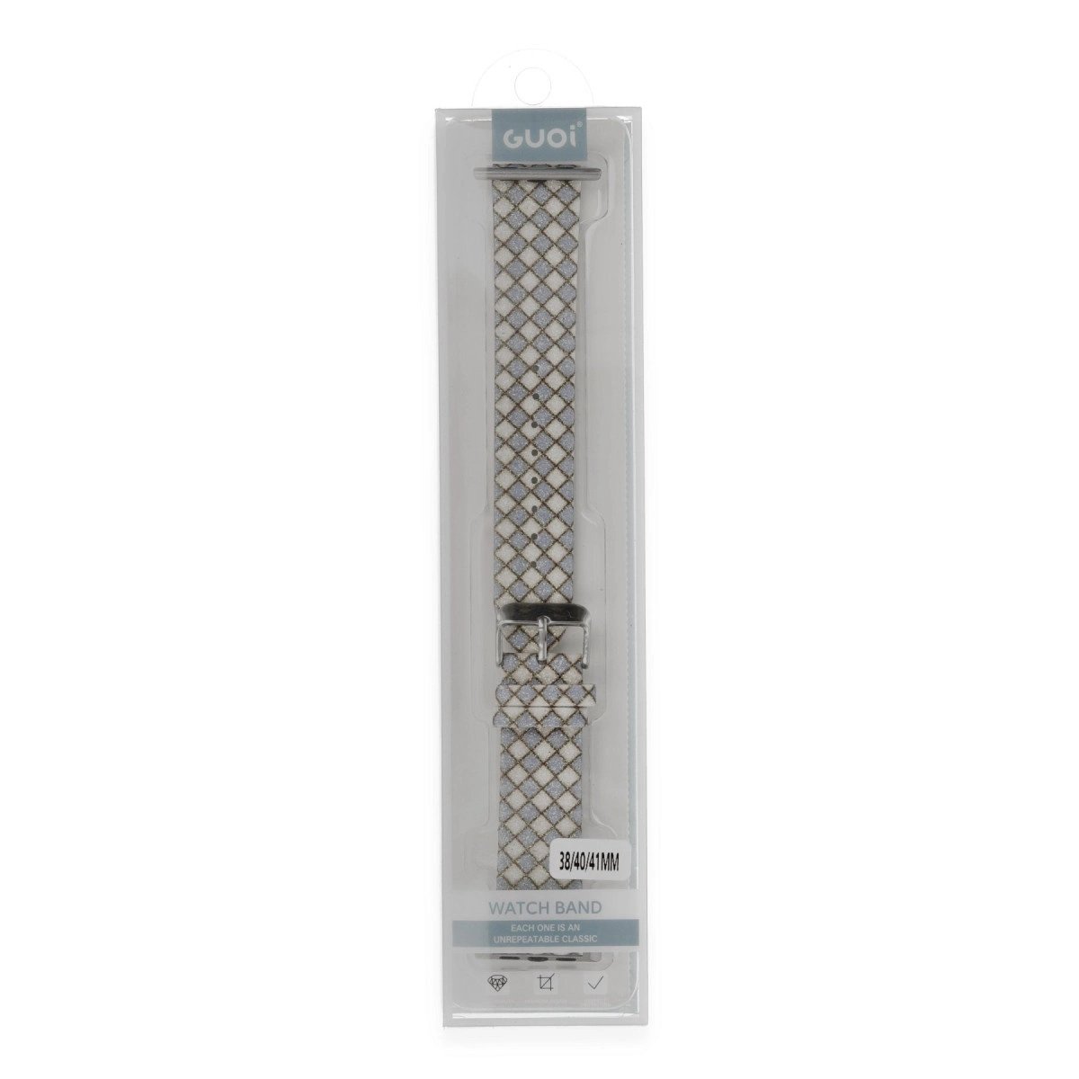 Apple Watch 42mm Karo Motif Kordon - Lila Apple Watch 42mm Karo Motif Kordon - Lila