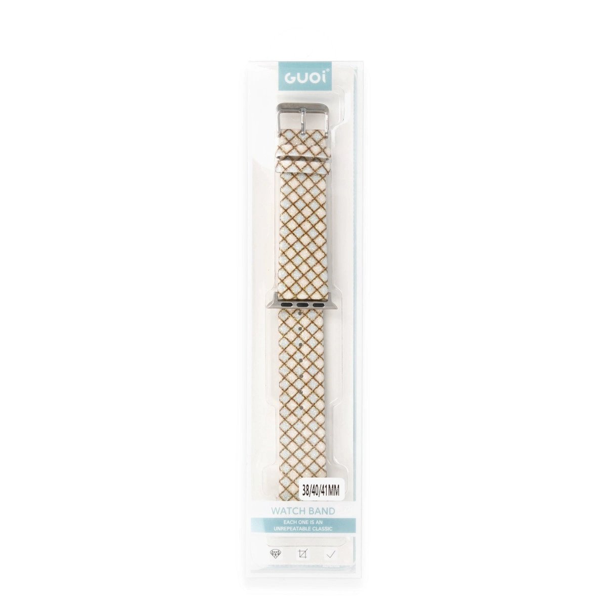 Apple Watch 42mm Karo Motif Kordon - Mavi