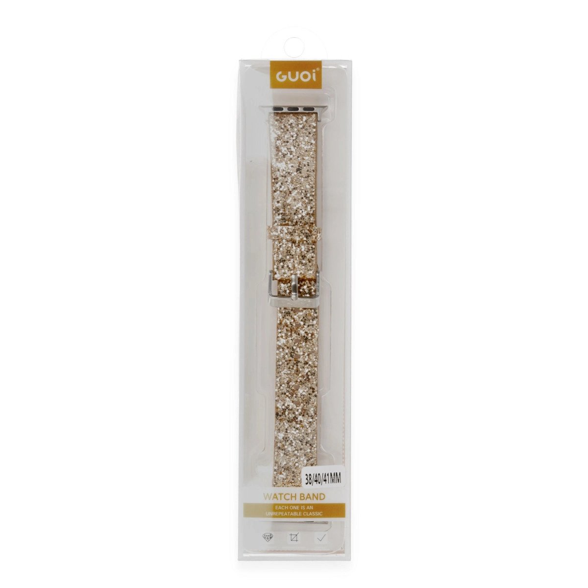 Apple Watch 38mm Ry Taşlı Kordon - Gold Apple Watch 38mm Ry Taşlı Kordon - Gold
