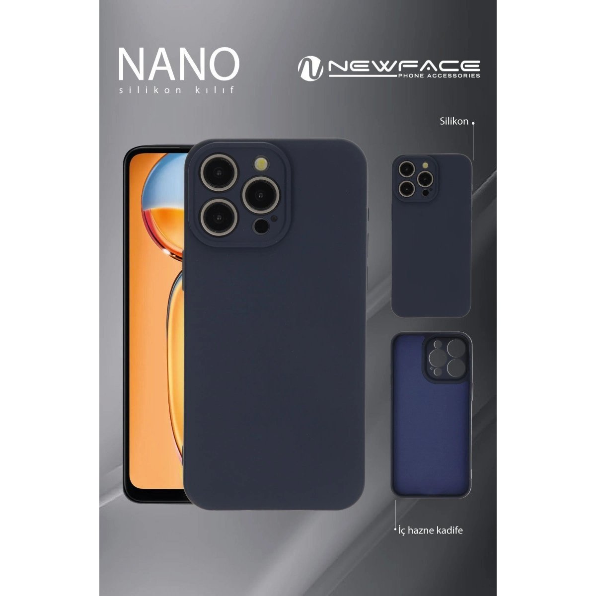 Realme 12 Lite Kılıf Nano İçi Kadife Silikon - Turuncu