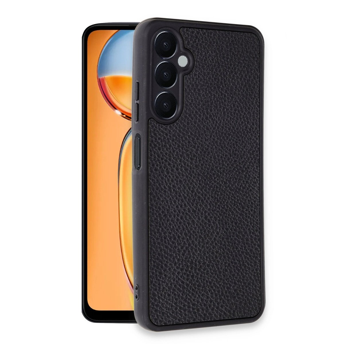 Samsung Galaxy M15 Kılıf Aras Deri Kapak - Siyah Samsung Galaxy M15 Kılıf Aras Deri Kapak - Siyah