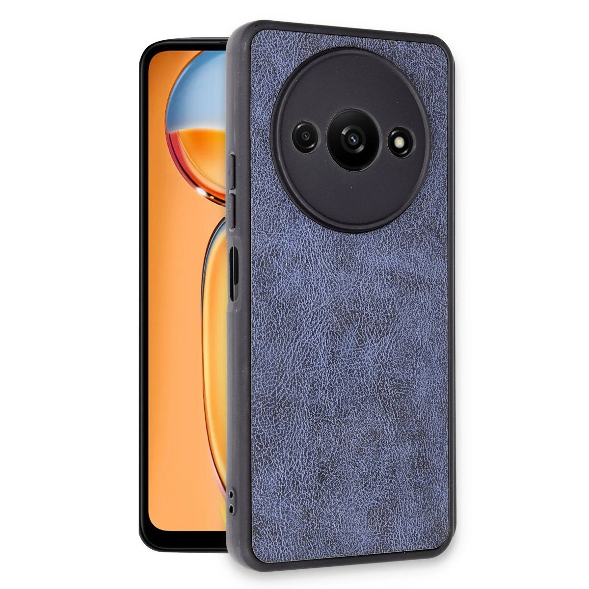 Xiaomi Redmi A3 4g Kılıf Aras Deri Kapak - Lacivert Xiaomi Redmi A3 4g Kılıf Aras Deri Kapak - Lacivert