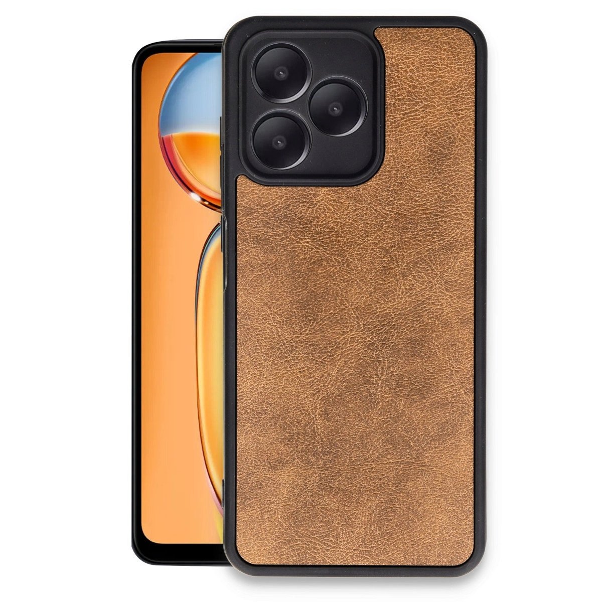 Realme Note 50 4g Kılıf Aras Deri Kapak - Taba Realme Note 50 4g Kılıf Aras Deri Kapak - Taba