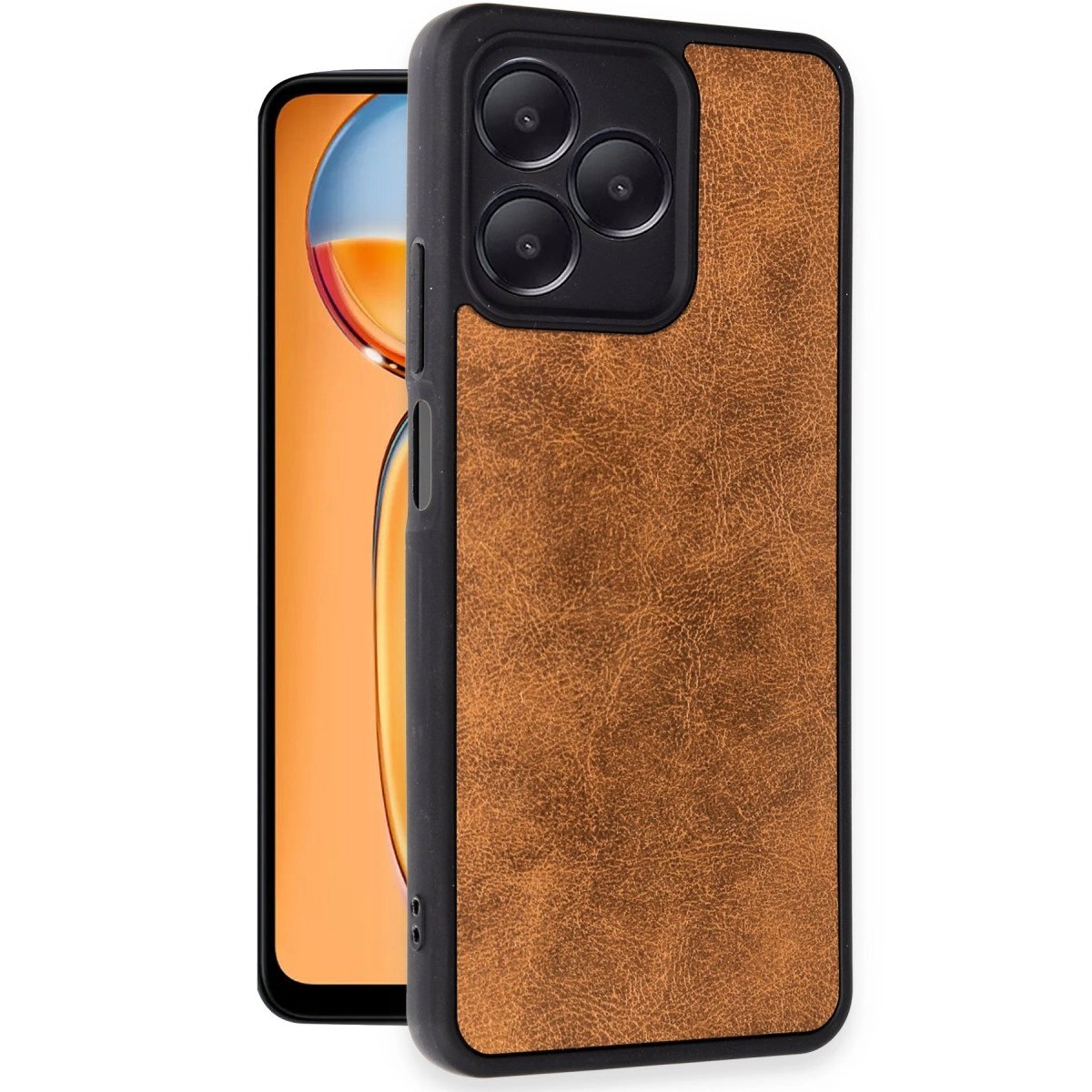 Realme Note 50 4g Kılıf Aras Deri Kapak - Taba Realme Note 50 4g Kılıf Aras Deri Kapak - Taba