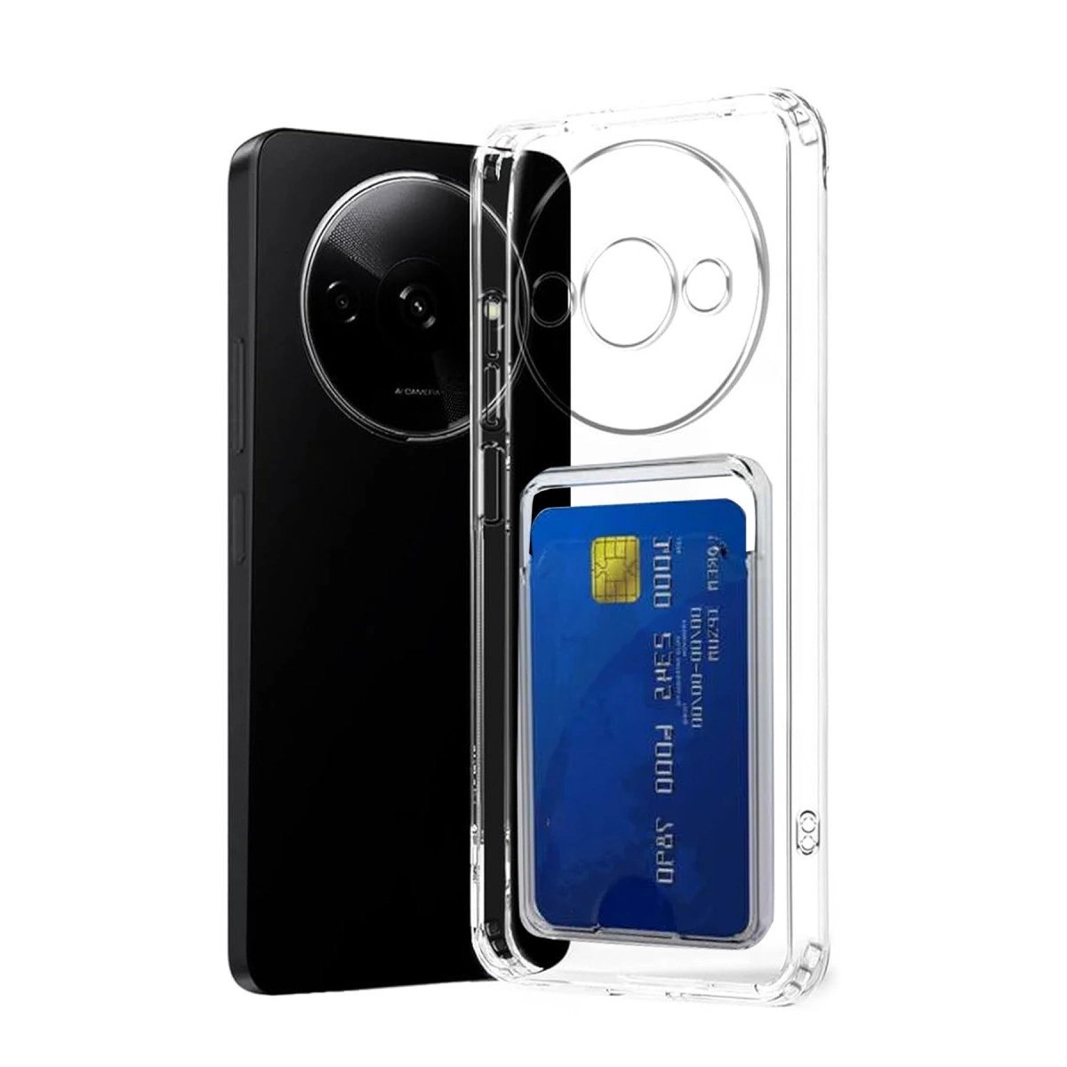 Xiaomi Redmi A3 4g Kılıf Kart Şeffaf Silikon - Şeffaf Xiaomi Redmi A3 4g Kılıf Kart Şeffaf Silikon - Şeffaf