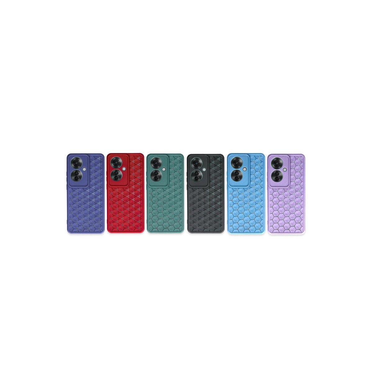 Oppo Reno 11f Kılıf Petek Silikon Kapak - Mavi