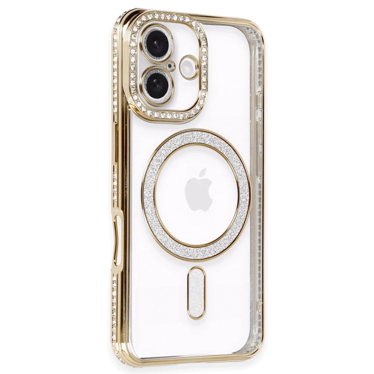 İphone 16 Kılıf Joke Simli Magneticsafe Kılıf - Gold İphone 16 Kılıf Joke Simli Magneticsafe Kılıf - Gold