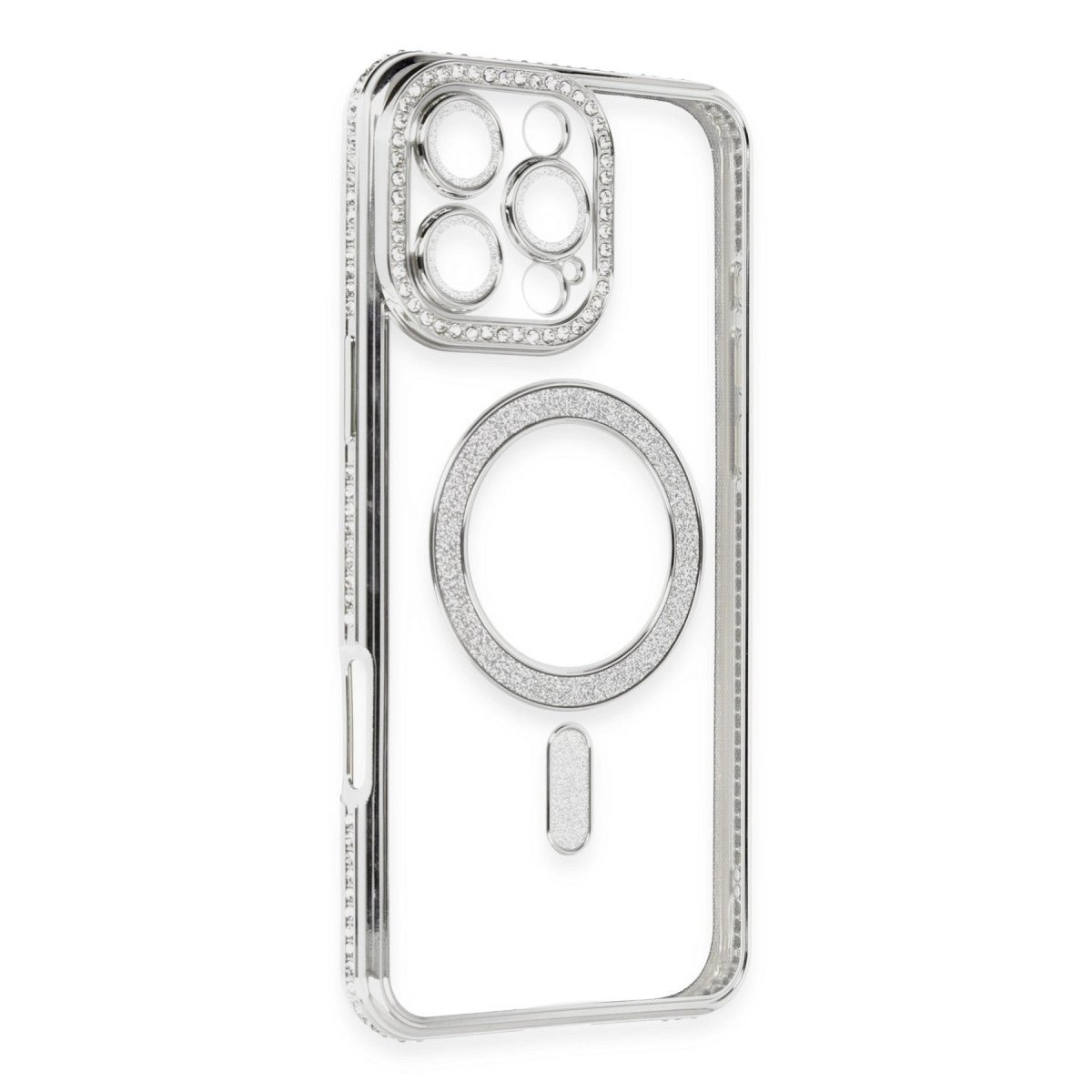 İphone 16 Pro Kılıf Joke Simli Magneticsafe Kılıf - Gümüş İphone 16 Pro Kılıf Joke Simli Magneticsafe Kılıf - Gümüş