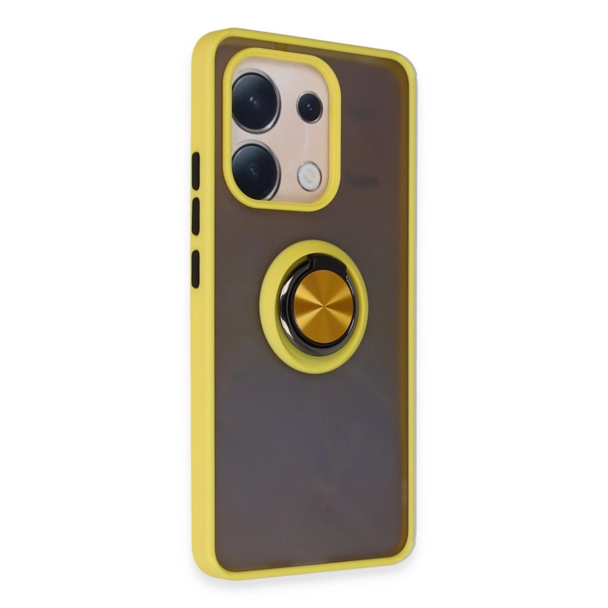 Xiaomi Redmi Note 13 4g Kılıf Montreal Yüzüklü Silikon Kapak - Sarı Xiaomi Redmi Note 13 4g Kılıf Montreal Yüzüklü Silikon Kapak - Sarı