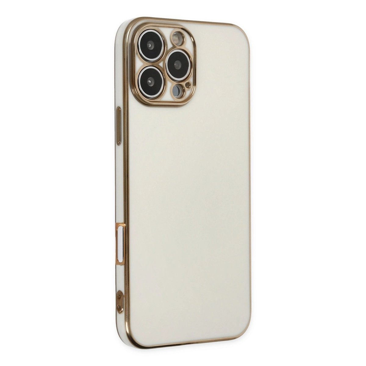 İphone 16 Pro Max Kılıf Volet Silikon - Beyaz