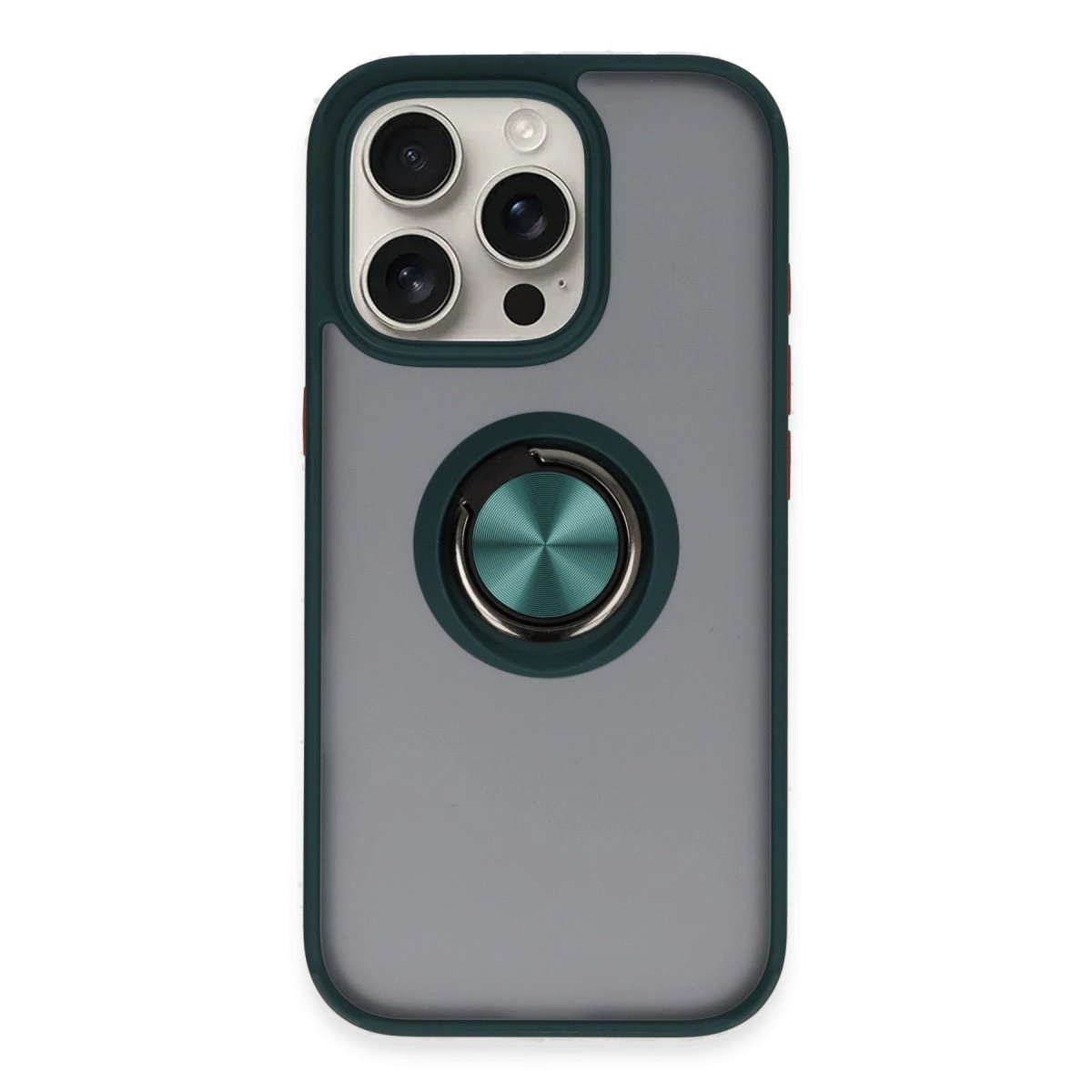 İphone 16 Pro Kılıf Montreal Yüzüklü Silikon Kapak - Yeşil İphone 16 Pro Kılıf Montreal Yüzüklü Silikon Kapak - Yeşil
