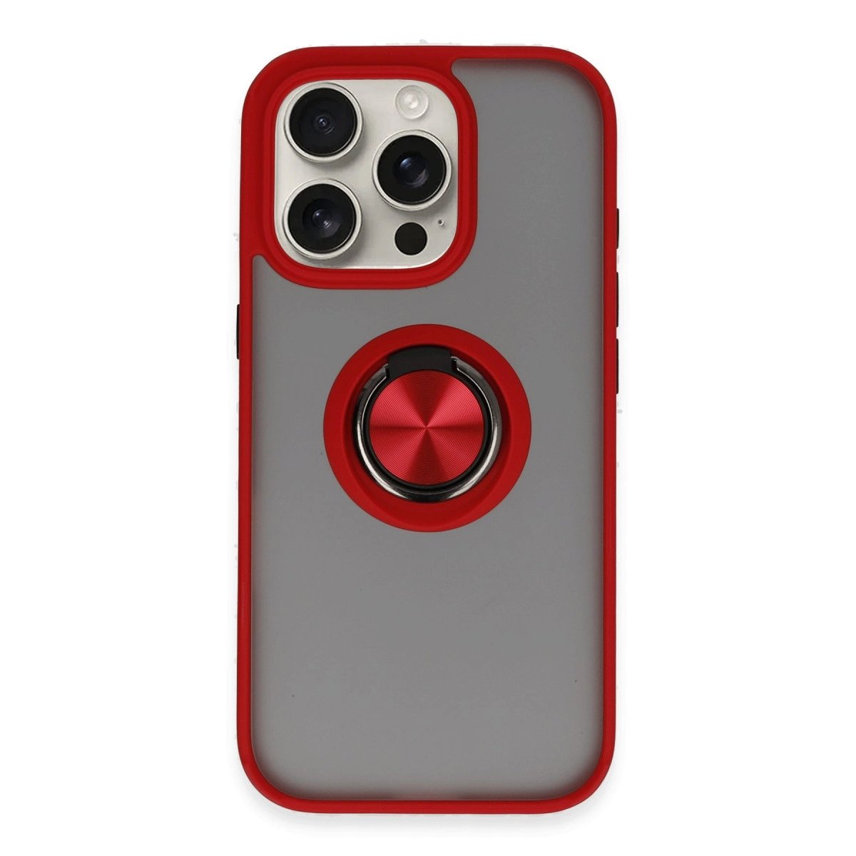 İphone 16 Pro Max Kılıf Montreal Yüzüklü Silikon Kapak - Kırmızı İphone 16 Pro Max Kılıf Montreal Yüzüklü Silikon Kapak - Kırmızı