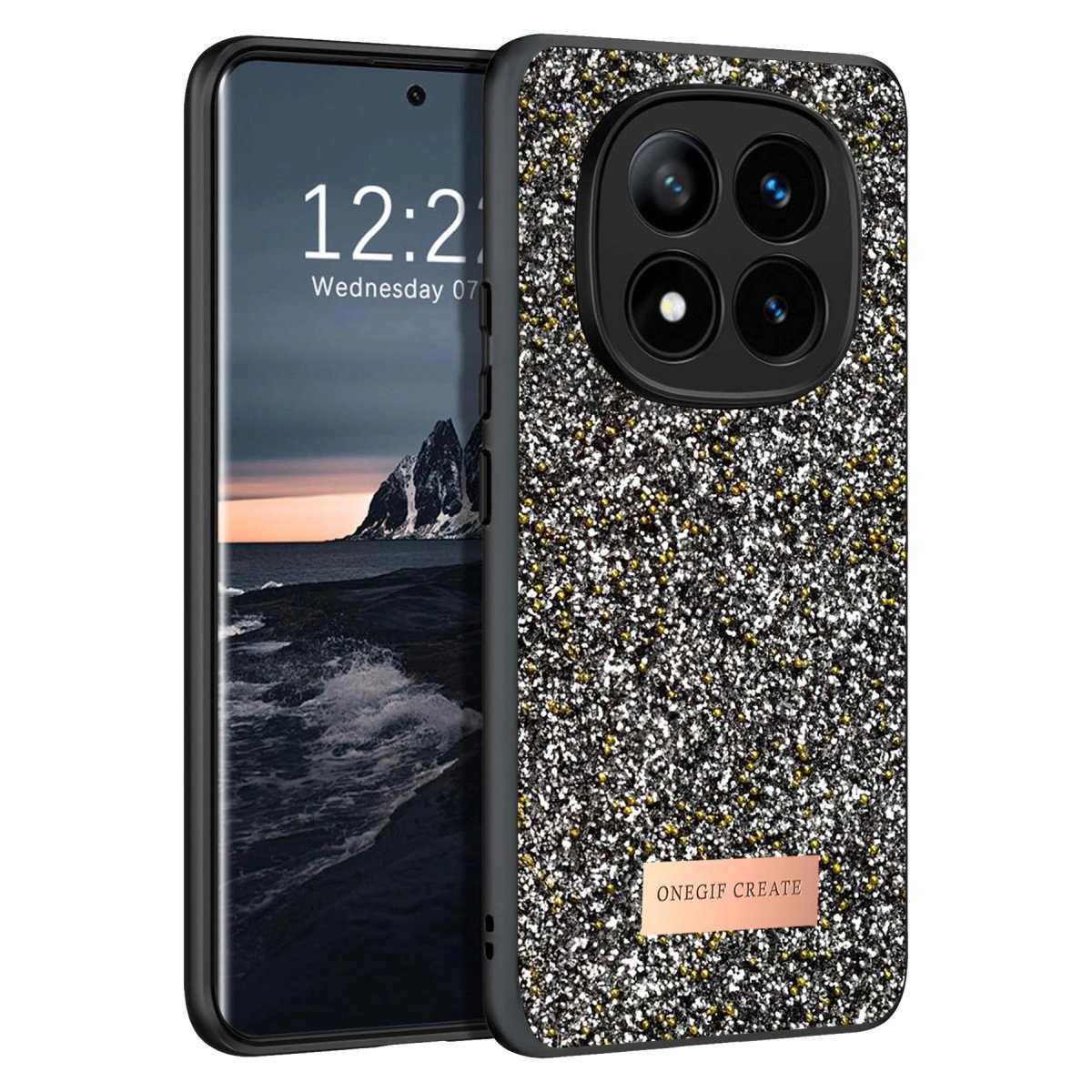 Onegif Xiaomi Redmi Note 14 Pro 4g Bright Simli Kapak - Gümüş Onegif Xiaomi Redmi Note 14 Pro 4g Bright Simli Kapak - Gümüş