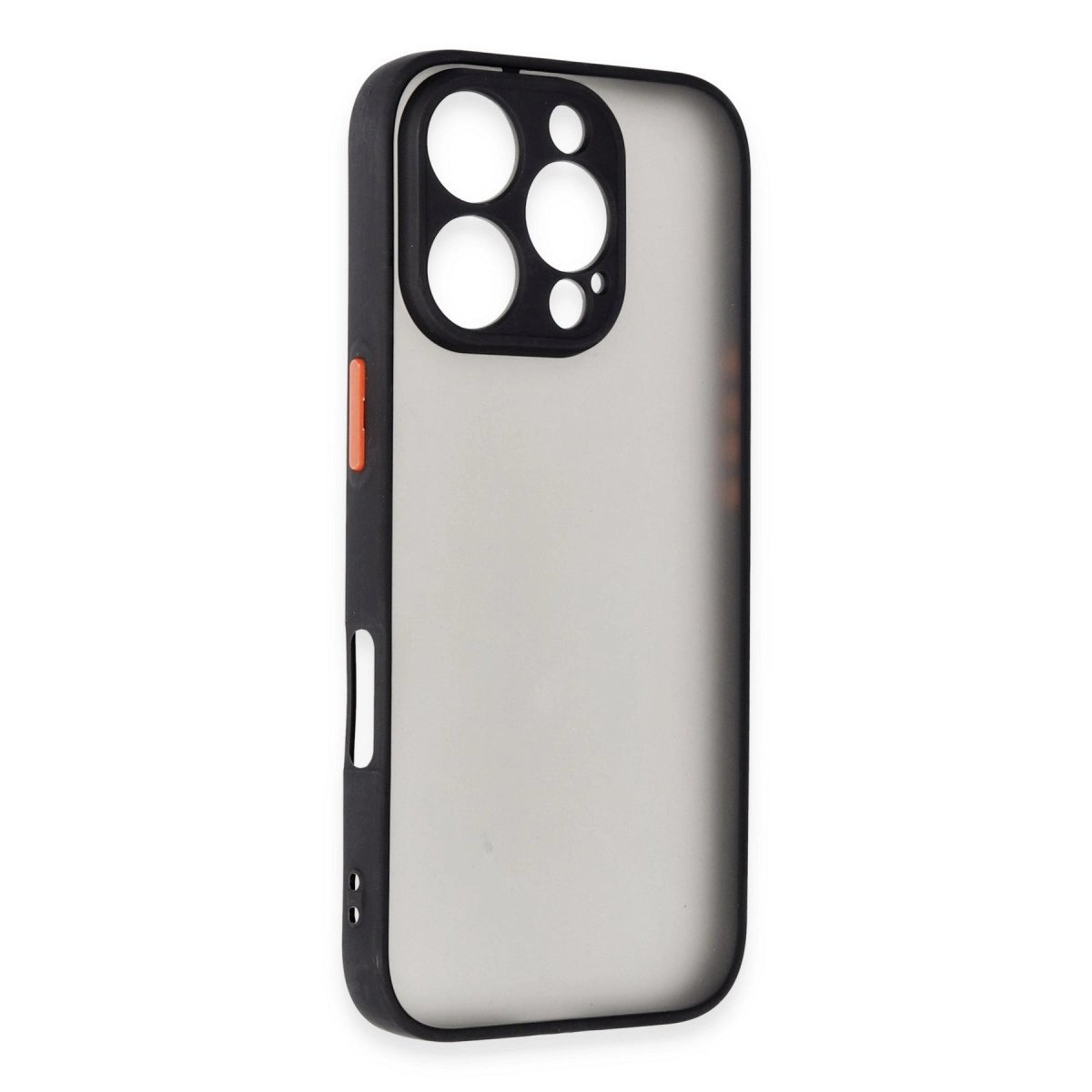 İphone 16 Pro Kılıf Montreal Silikon Kapak - Siyah