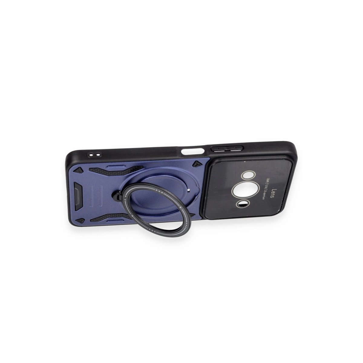 Xiaomi Poco C61 Kılıf Joy Lens Standlı Kapak - Siyah Xiaomi Poco C61 Kılıf Joy Lens Standlı Kapak - Siyah