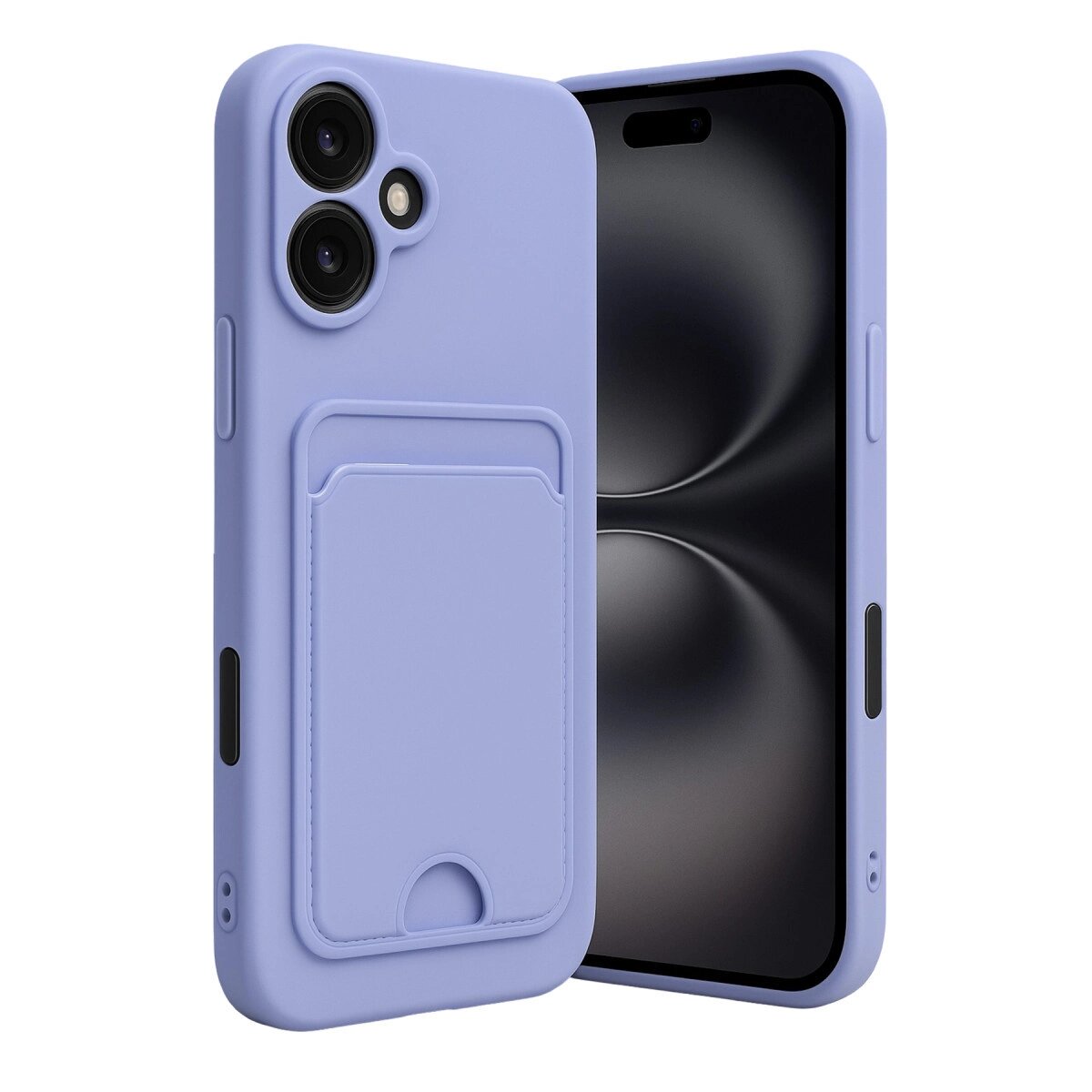 İphone 16 Kılıf Kelvin Kartvizitli Silikon - Lila İphone 16 Kılıf Kelvin Kartvizitli Silikon - Lila