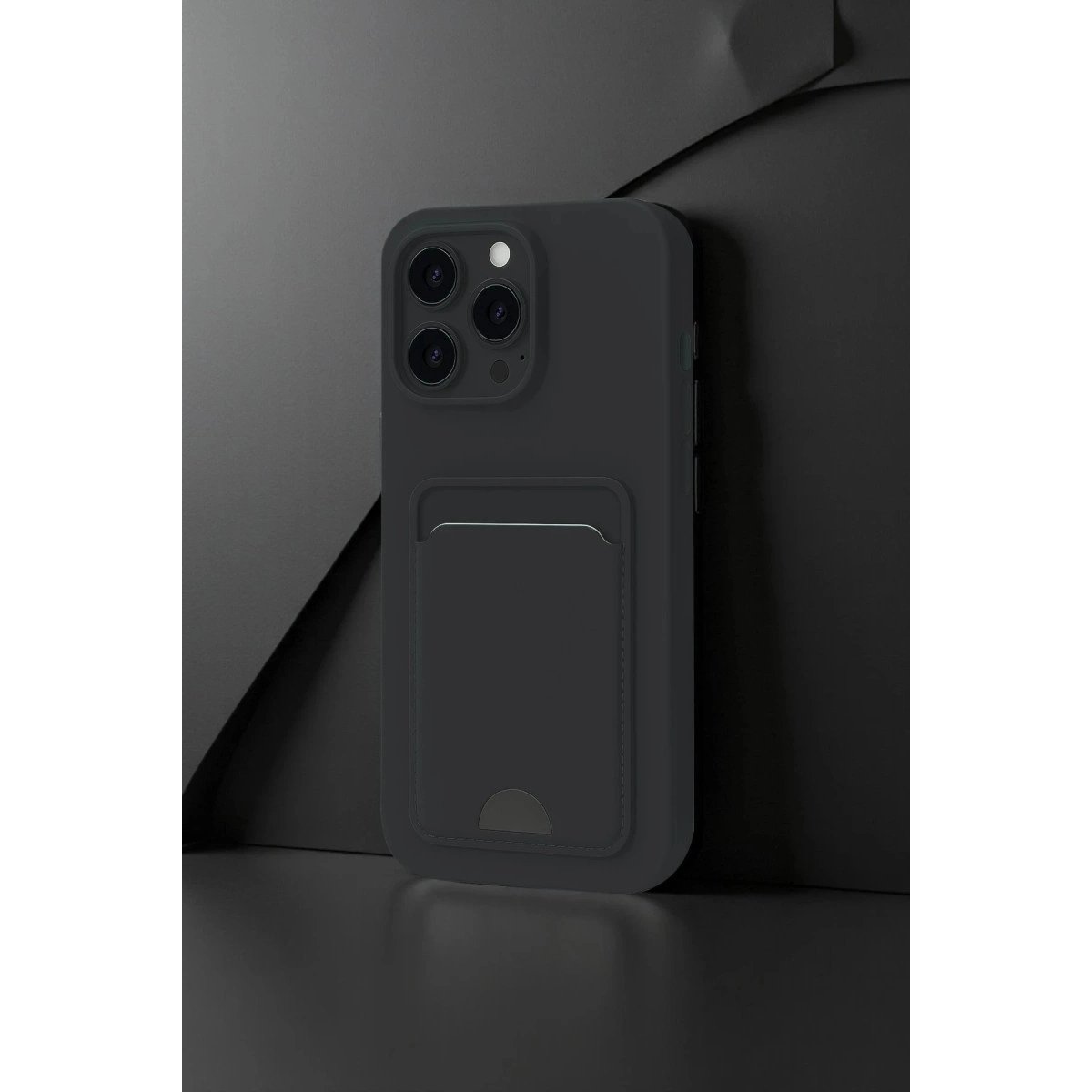 İphone 16 Pro Kılıf Kelvin Kartvizitli Silikon - Siyah İphone 16 Pro Kılıf Kelvin Kartvizitli Silikon - Siyah