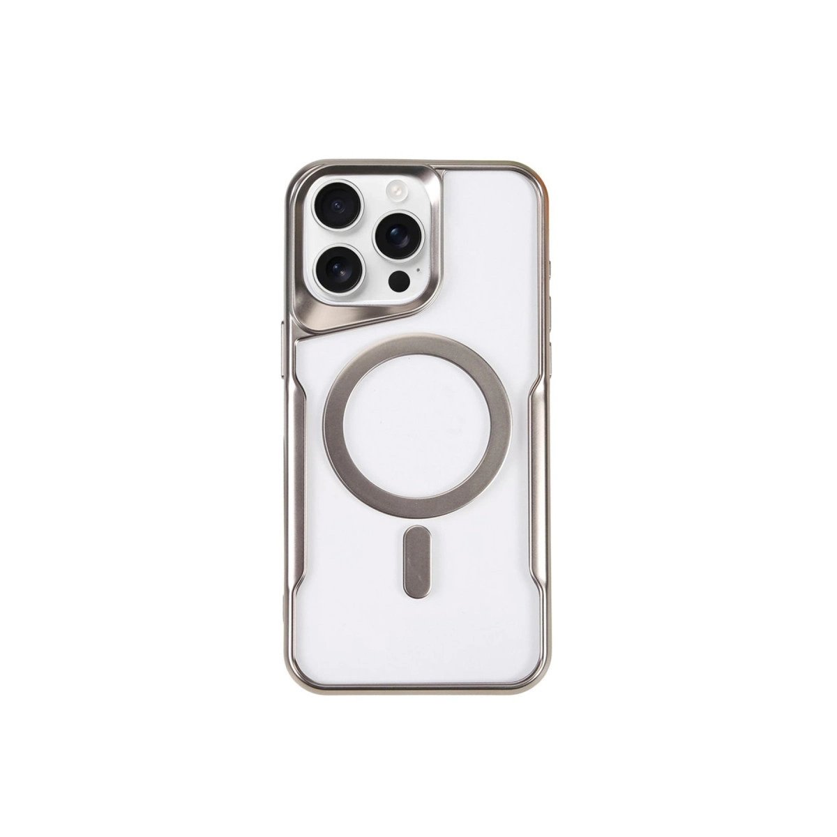 İphone 15 Pro Max Kılıf Boyi Magsafe Silikon Kapak - Gümüş İphone 15 Pro Max Kılıf Boyi Magsafe Silikon Kapak - Gümüş